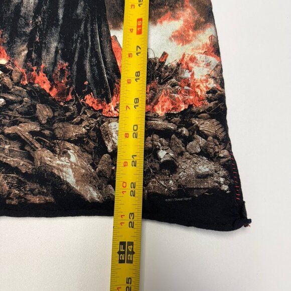 Vintage Threat Signal Band Tee Womens Top Rework Custom XS - Picture 7 of 8